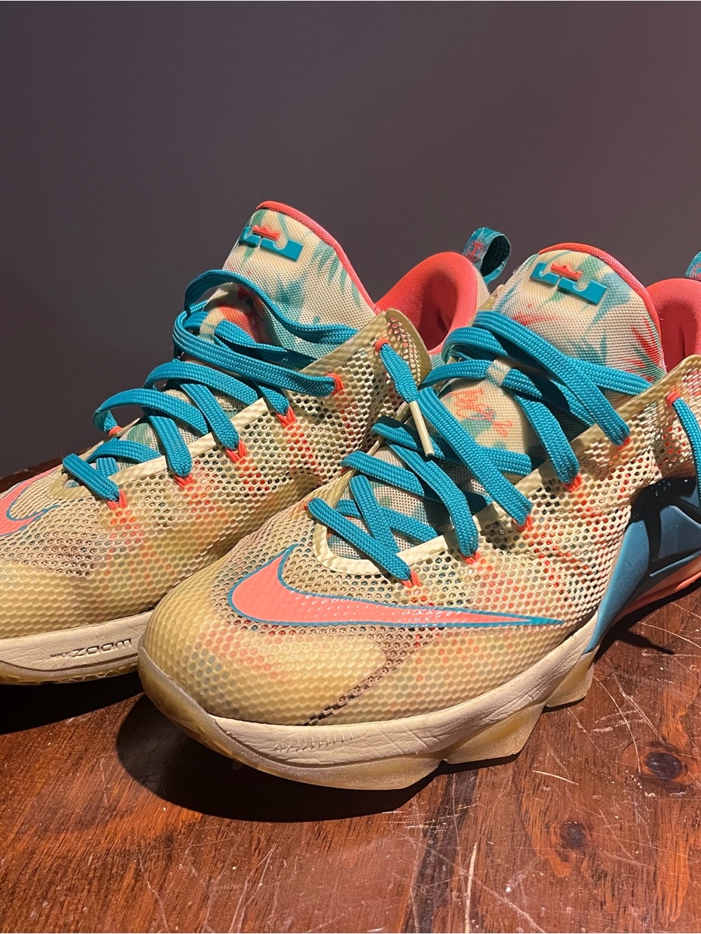 Kids' Nike Multicolor Athletic Sneakers - Teal & Coral